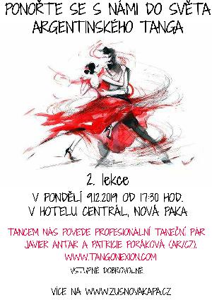 tanec - Argentinské tango s Javierem Antarem a Patricií Antar Porákovou - 2. lekce