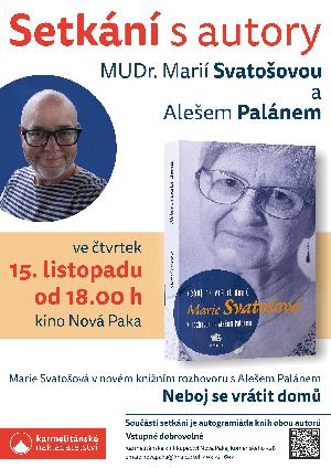 prednaska - Setkn s autory MUDr. Mari Svatoovou a Aleem Palnem