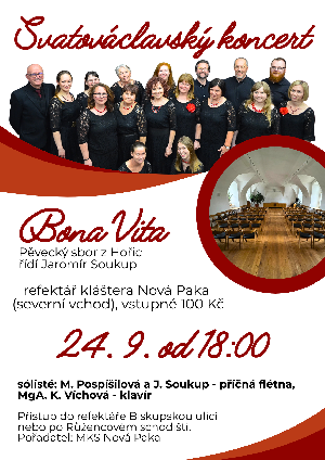 koncert - SVATOV�CLAVSK� KONCERT – P�veck� sbor Bona Vita Ho�ice